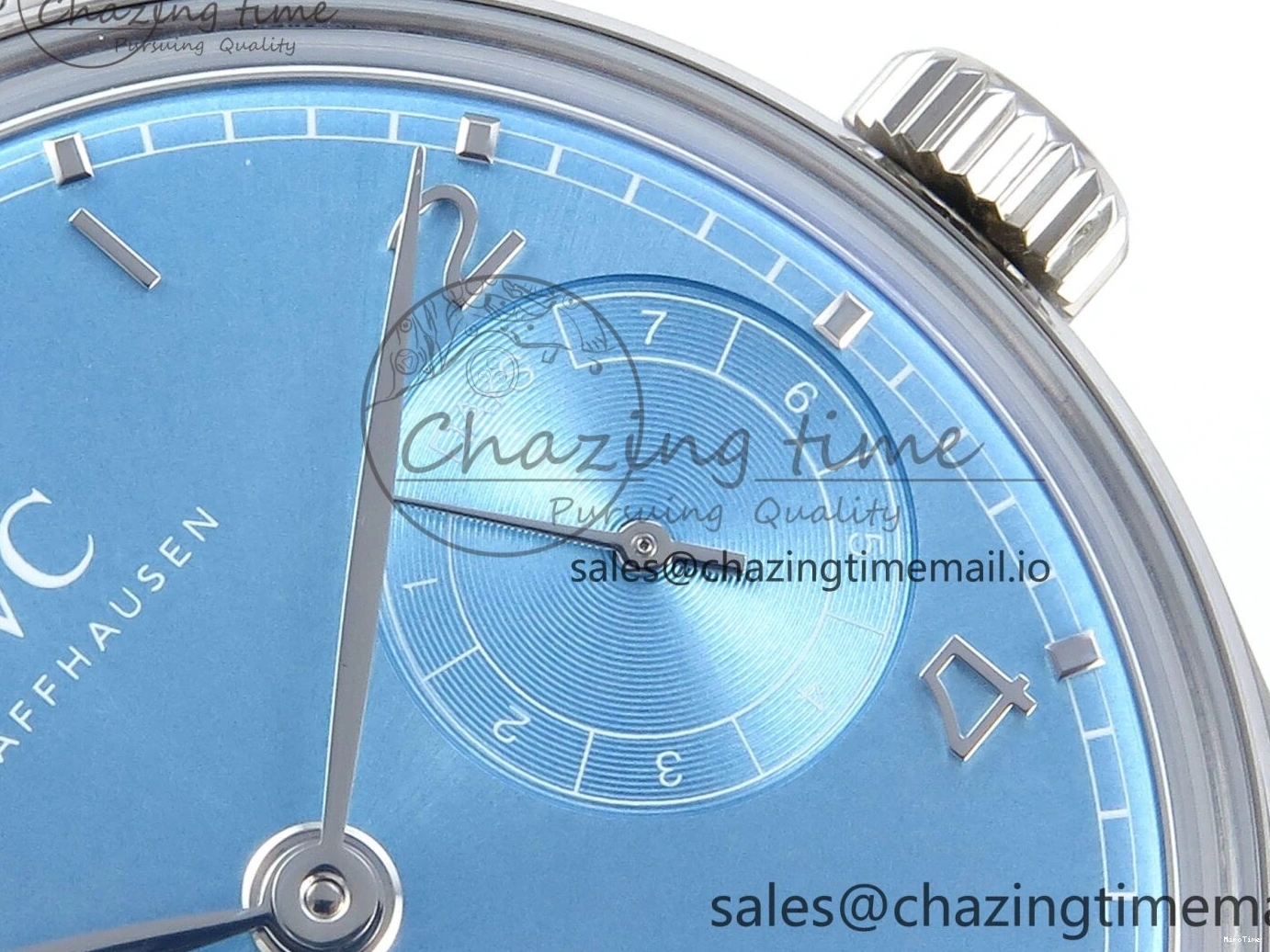 MIROTIME 0202 FashionForward Portugieser Auto IWC0562D APSF 1:1 Best Edition Light Blue Dial on SS Bracelet A 6994